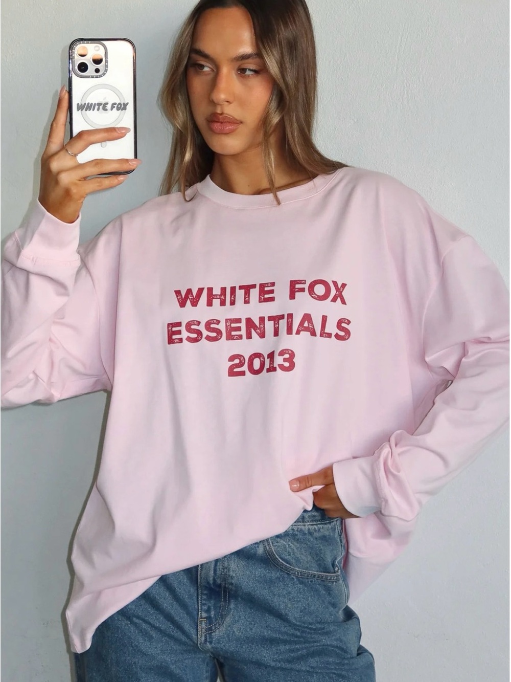 White Fox Boutique Feel The Vibe Long Sleeve Tee Posy M/L